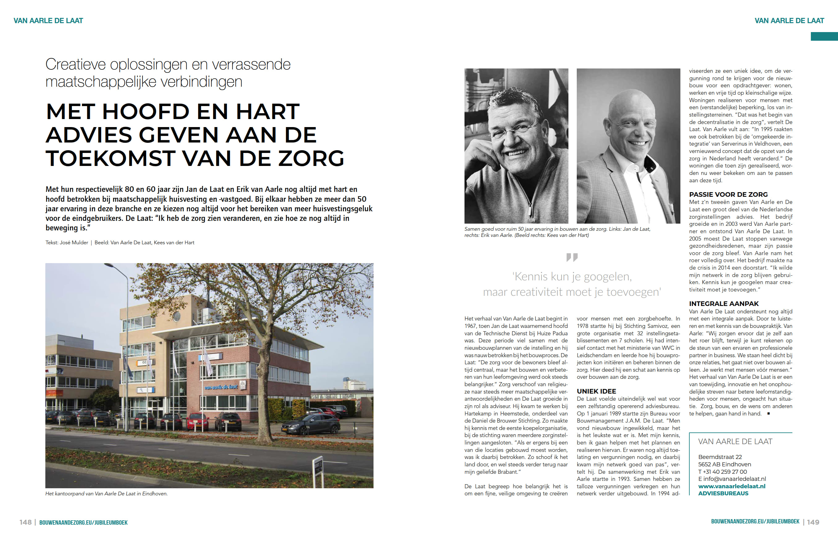 Bouwen aan de zorg Jubileumboek 2024 202 00038343010 VAN AARLE DE LAAT GEZ. BV combined 1